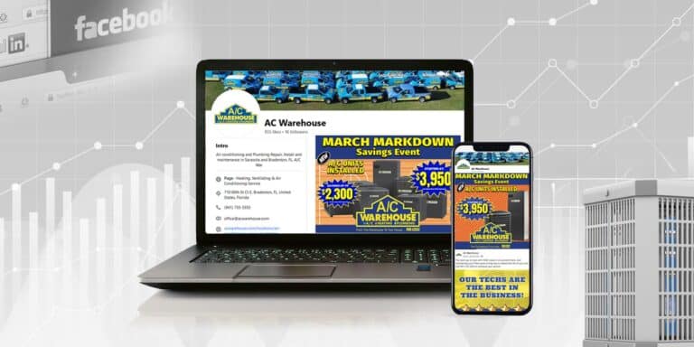 Rooks Advertising Case Study: Social Media Marketing Fuels Growth for A/C Warehouse as it prepares to launch nationally.